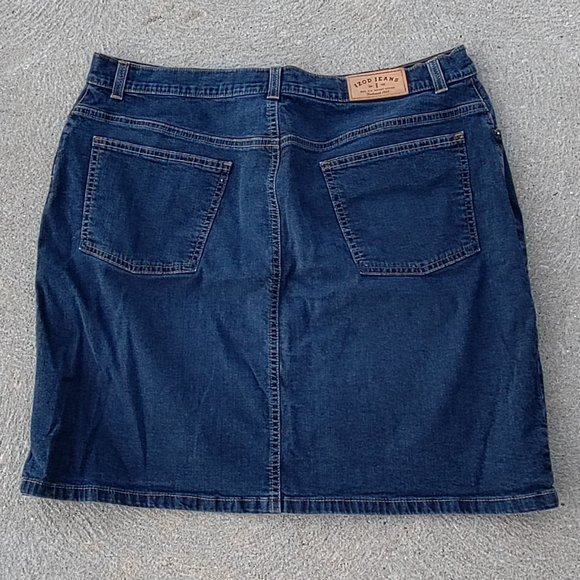 Izod Jeans Blue Denim 5-Pocket 20" Mini Skirt Size 16 - Picture 2 of 3
